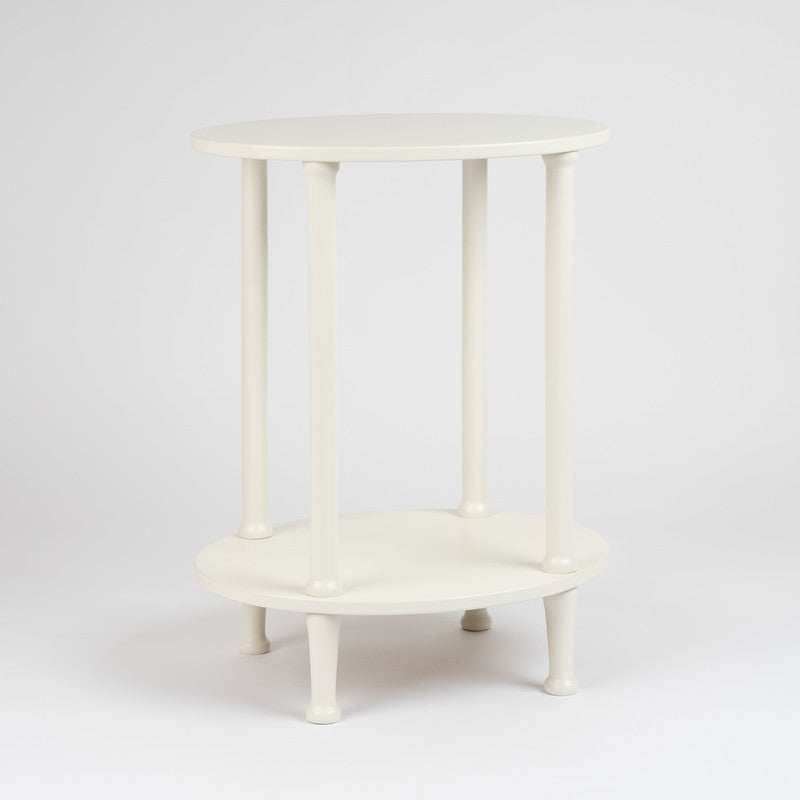 Ivory Oval Side Table